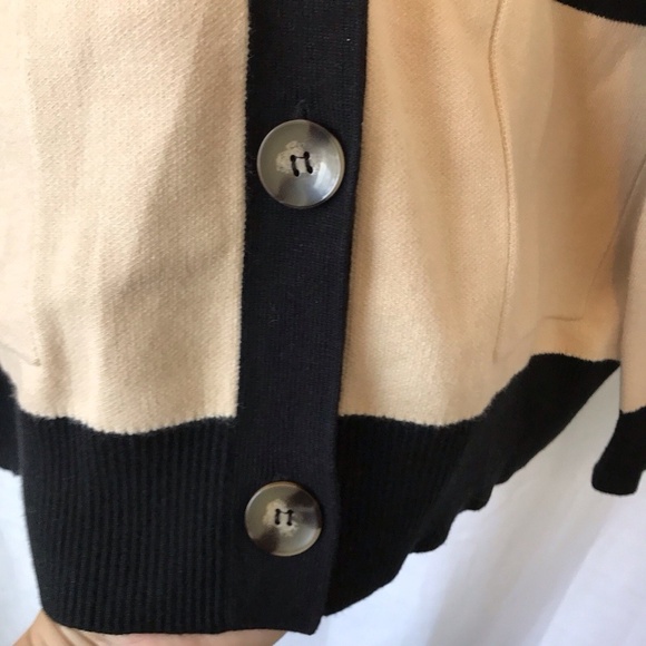 Monrow Colorblocked V-Neck Cardigan Small - Picture 6 of 11